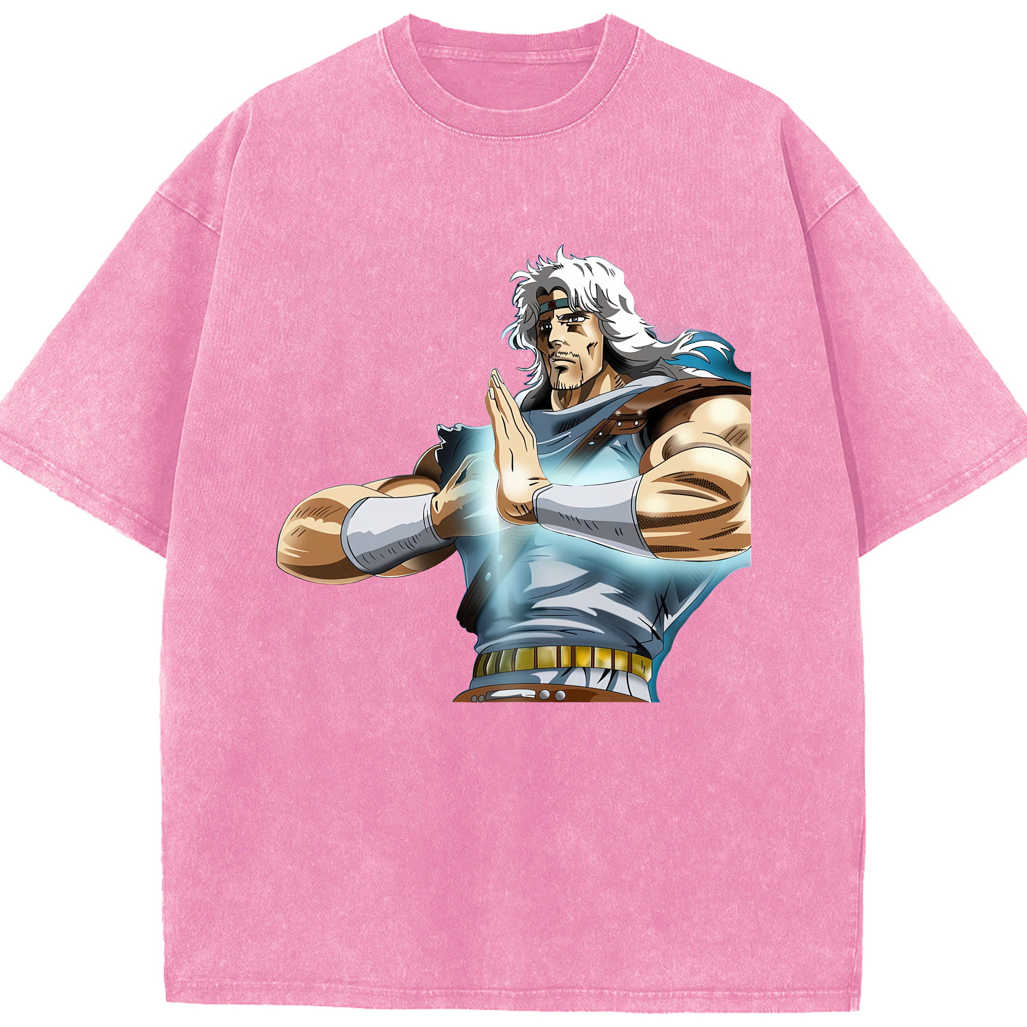 （画像用） 北斗の拳 Fist of the North Star 綿100% ヴィンテージ風 半袖Tシャツ（フロントプリント）